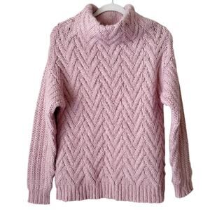 By Malene Birger | Wool Alpaca Blend Chunky Knit Sweater Oversized Pink XS